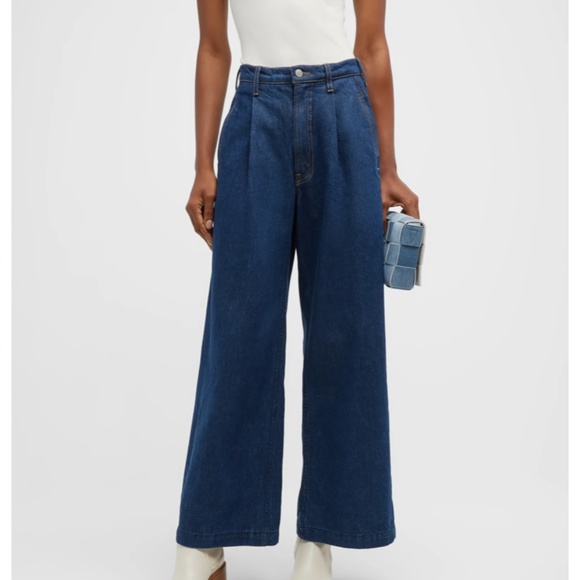 NWT $248 MOTHER The High Waist Pleated Push Pop Nerdy Jeans in size 30! - Picture 2 of 7